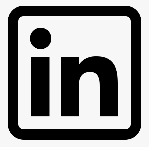 LinkedIn icon to the left of the hyperlink to my LinkedIn profile.